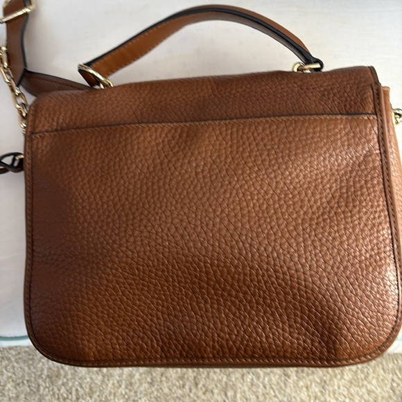 Michael Kors Brown Pebble Leather Satchel Bag with Cross Body Strap - Picture 2 of 8